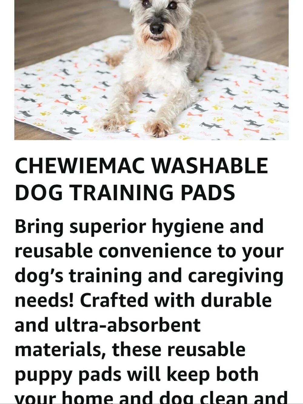 🐶3 New Washable, Reusable Puppy Pee Mats With A Cute Dog, Bone, Paw Print Motif